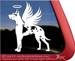 Great Dane Angel Dog Memorial Car Truck RV Window iPad Laptop Tablet Decal Sticker