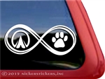 Infinity Horse Hoof Dog Paw Horse Trailer Car Truck RV Window Decal Sticker