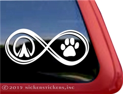 Infinity Horse Hoof Dog Paw Horse Trailer Car Truck RV Window Decal Sticker
