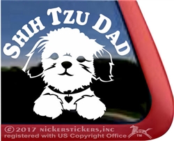 Shih Tzu Mom Dog Car Truck RV Window Decal Stickers