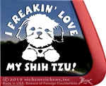 Shih Tzu Dog Car Truck RV Window Decal Stickers