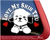 Shih Tzu Mom Dog Car Truck RV Window Decal Stickers