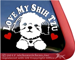 Shih Tzu Mom Dog Car Truck RV Window Decal Stickers