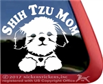 Shih Tzu Mom Dog Car Truck RV Window Decal Stickers