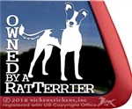 Rat Terrier Dog Truck Car RV iPad Laptop Window Decal Sticker