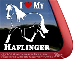 Haflinger Horse Car Truck RV iPad Laptop Window Decal