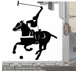 Polo Pony  Horse Trailer Window Decal