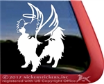 Custom Papillon Memorial Angel Dog Window Decal Sticker