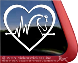 Custom Horse Heart Trailer Car Truck RV Window Decal Sticker