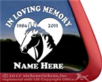Custom Memorial Draft Horse Heart Love Head Car Truck RV Window iPad Trailer Decal Sticker