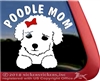 Poodle Mom Puppy Dog iPad Car Truck Window Decal Sticker