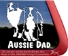 Aussie Dad Australian Shepherd Dog Car Truck RV Window Decal Sticker