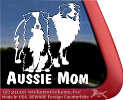 Aussie Mom Australian Shepherd Dog Car Truck RV Window Decal Sticker