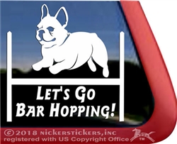 French Bulldog Agility Dog Vinyl Car Truck RV iPad Window Decal Sticker