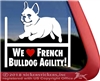 French Bulldog Agility Dog Vinyl Car Truck RV iPad Window Decal Sticker