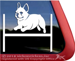 Custom French Bulldog Agility Dog Car Truck RV iPad Window Decal Sticker