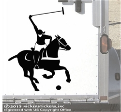 Polo Pony  Horse Trailer Window Decal