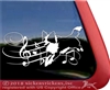 Custom Freestyle Dancing Border Collie Dog Car Truck RV Window Decal
