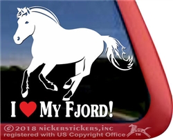 Norwegian  Fjord Horse Trailer Car Truck RV Window Decal Sticker