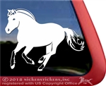 Custom Norwegian Fjord Horse Trailer Car Truck RV Window Decal Sticker