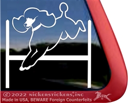 Custom Poodle Agility Dog Car Truck RV iPad Window Decal Sticker