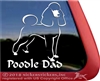 Poodle Dad Dog iPad Car Truck Window Decal Sticker