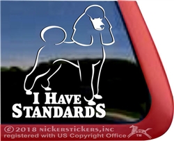 I Have Standards Poodle Dog iPad Car Truck Window Decal Sticker
