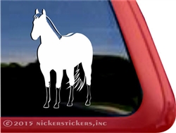 Custom Dun Quarter Horse Trailer Window Decal
