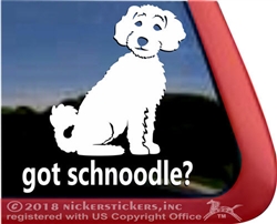 Schnoodle  Dog Window Decal