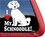 Schnoodle  Dog Window Decal