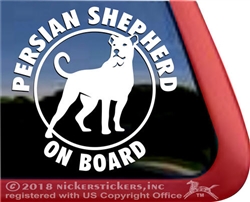 Persian Shepherd vinyl dog window auto car truck rv laptop ipad sticker decal