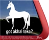 Ahkal-Teke Horse Car Truck RV Window iPad Tablet Laptop Decal Sticker