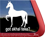 Ahkal-Teke Horse Car Truck RV Window iPad Tablet Laptop Decal Sticker