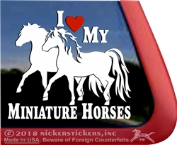 Miniature Horses Window Decal