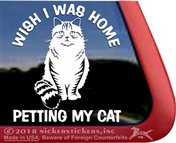 Siberian Cat Tabby Kitty Cat iPad Car Truck Window Decal Sticker
