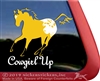 Cowgirl Up Buckskin Appaloosa Window Decal