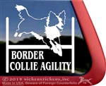 Border Collie Agility Dog Window Decal