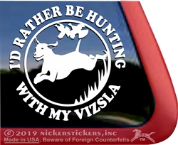 Vizsla Gun Dog Window Decal Sticker