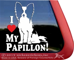 Papillon Window Decal