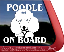 Poodle Face iPad Car Truck Window Decal Sticker