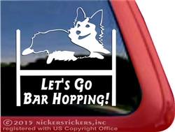 Tri Color Pembroke Corgi Agility Dog Car Truck RV Window Decal