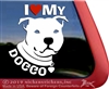 taffordshire Bull Terrier Pit Bull Terrier Dog Car Truck RV Window Decal Sticker