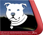 Staffordshire Terrier Pit Bull Heart Car Truck RV Window Decal Sticker