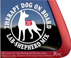 Lab Shepherd Mix Window Decal