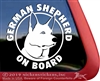 German Shepherd on Board Dog iPad Car Truck RV Window Decal Sticker
