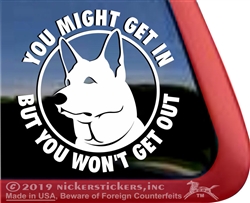 German Shepherd Guard Dog Car Truck RV Window Decal Sticker