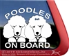 Poodle Pair iPad Car Truck Window Decal Sticker