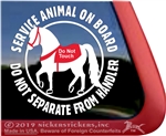 Miniature Horse Service Animal Decal Sticker