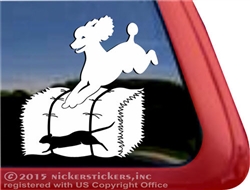 Custom Poodle Barn Hunt Dog Car Truck RV iPad Window Decal Sticker