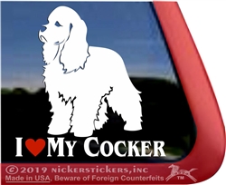 American Cocker Spaniel Vinyl Car Truck RV Laptop Tablet Window Decal